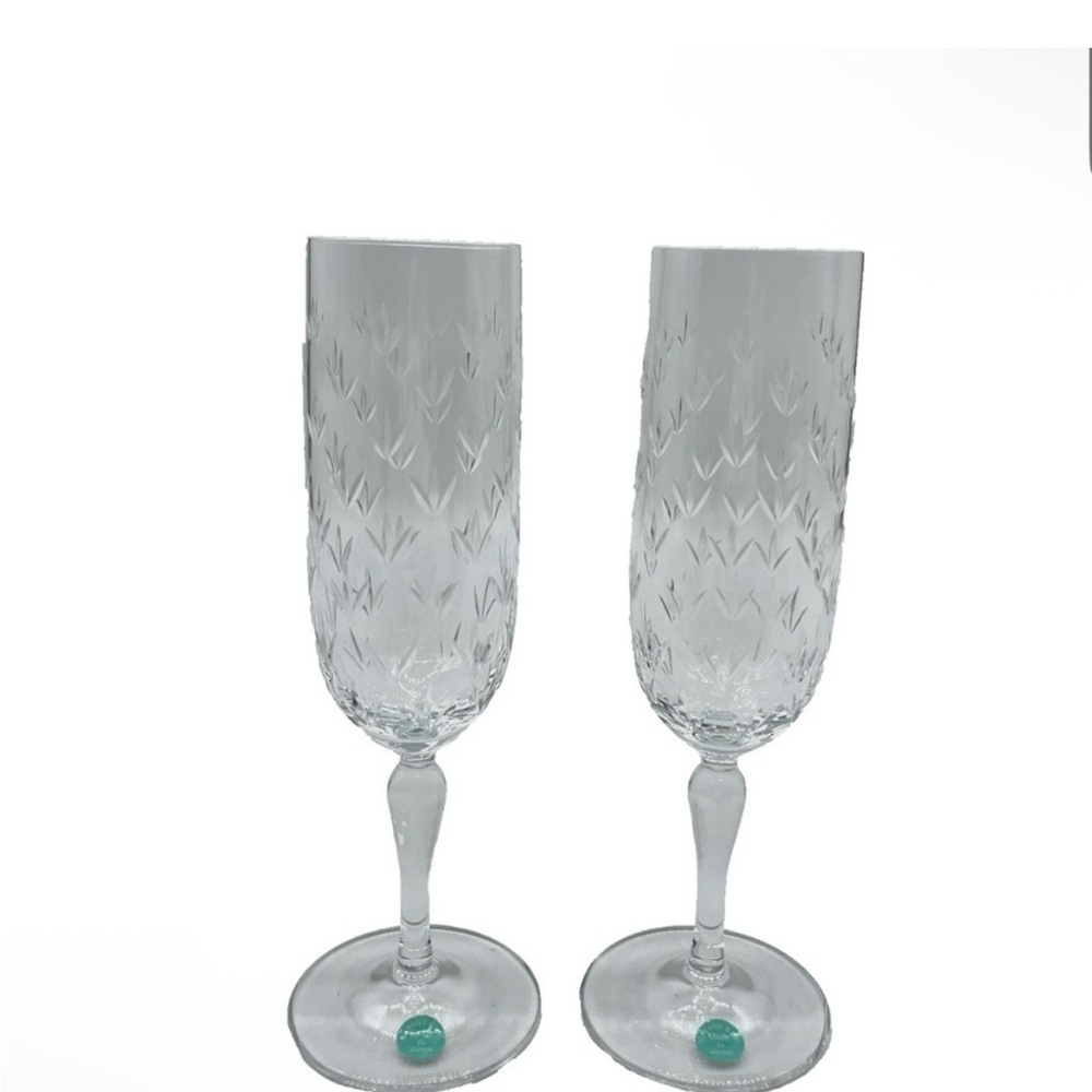 Tiffany & Co. Crystal Flutes in Iconic Blue Box - Picture 4 of 9